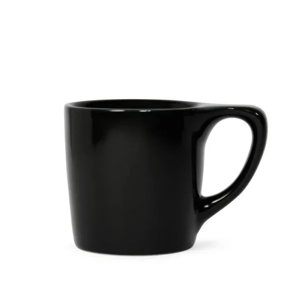 Black notNeutral Lino Cup Mug with handle on a white background
