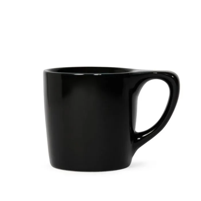 Black notNeutral Lino Cup Mug with handle on a white background