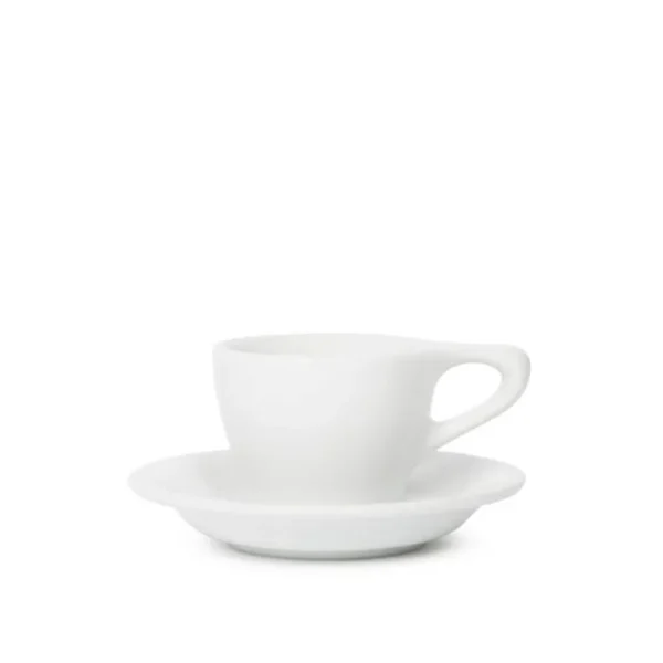 White notNeutral Lino Espresso cup with handle and matching saucer