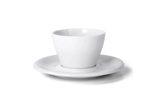 Taza notNeutral Meno Double Cappuccino blanca con platillo a juegoWhite notNeutral Meno Double Cappuccino cup with matching saucer