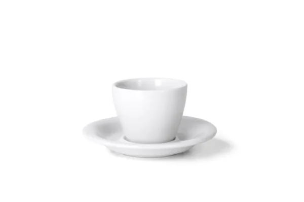 Taza notNeutral Meno Espresso blanca con platillo a juego