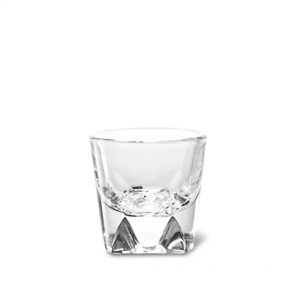 Vaso de espresso notNeutral Vero transparente con base gruesa y diseño facetado
